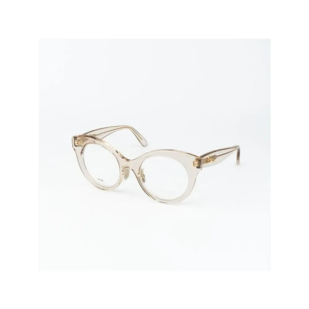 Loewe CURVY Women Eyeglasses Beige Round LW50074F 057 NEW AUTHENTIC